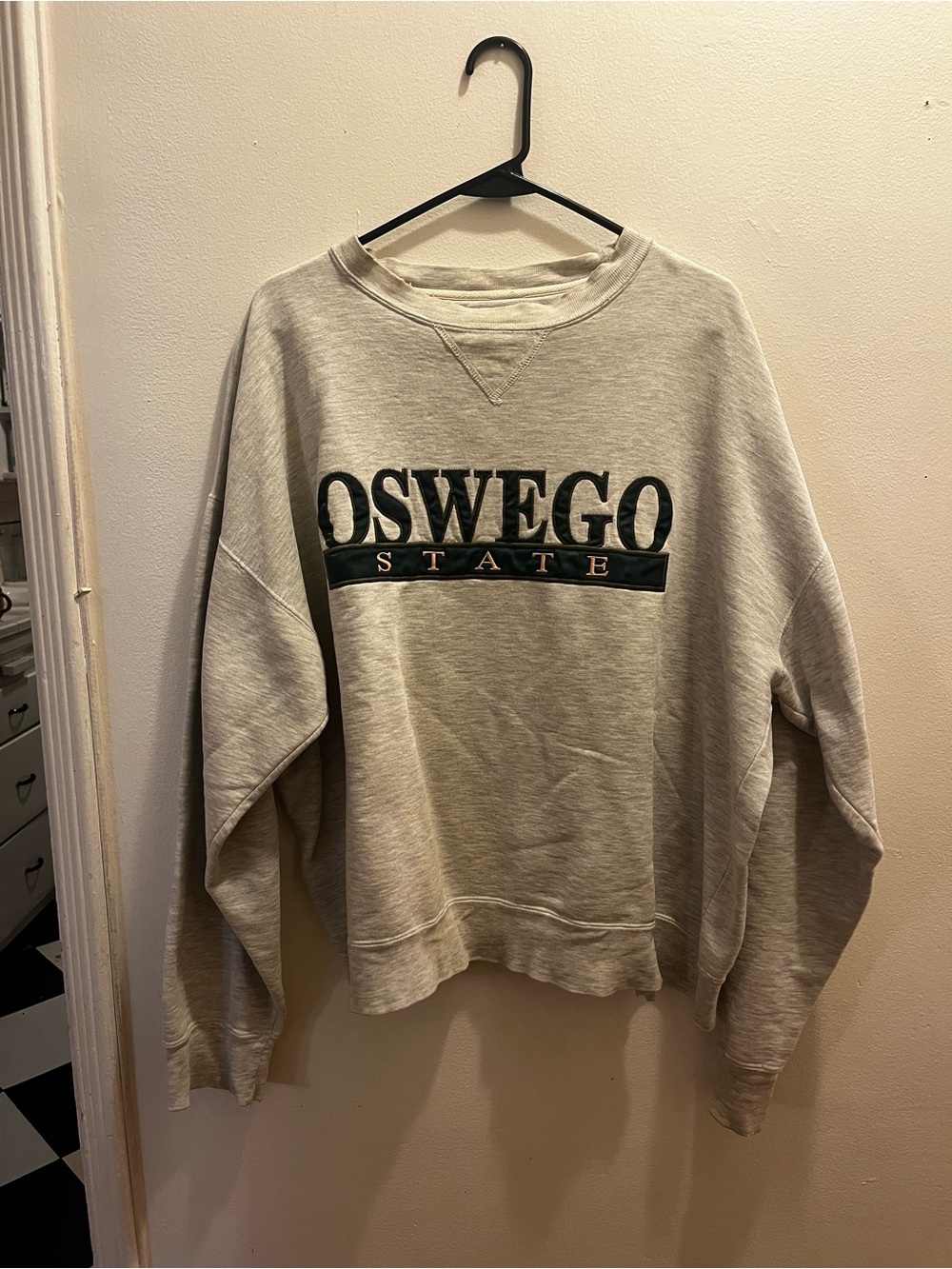 Oswego State Men's Crewneck Sweatshirt - Light Gray